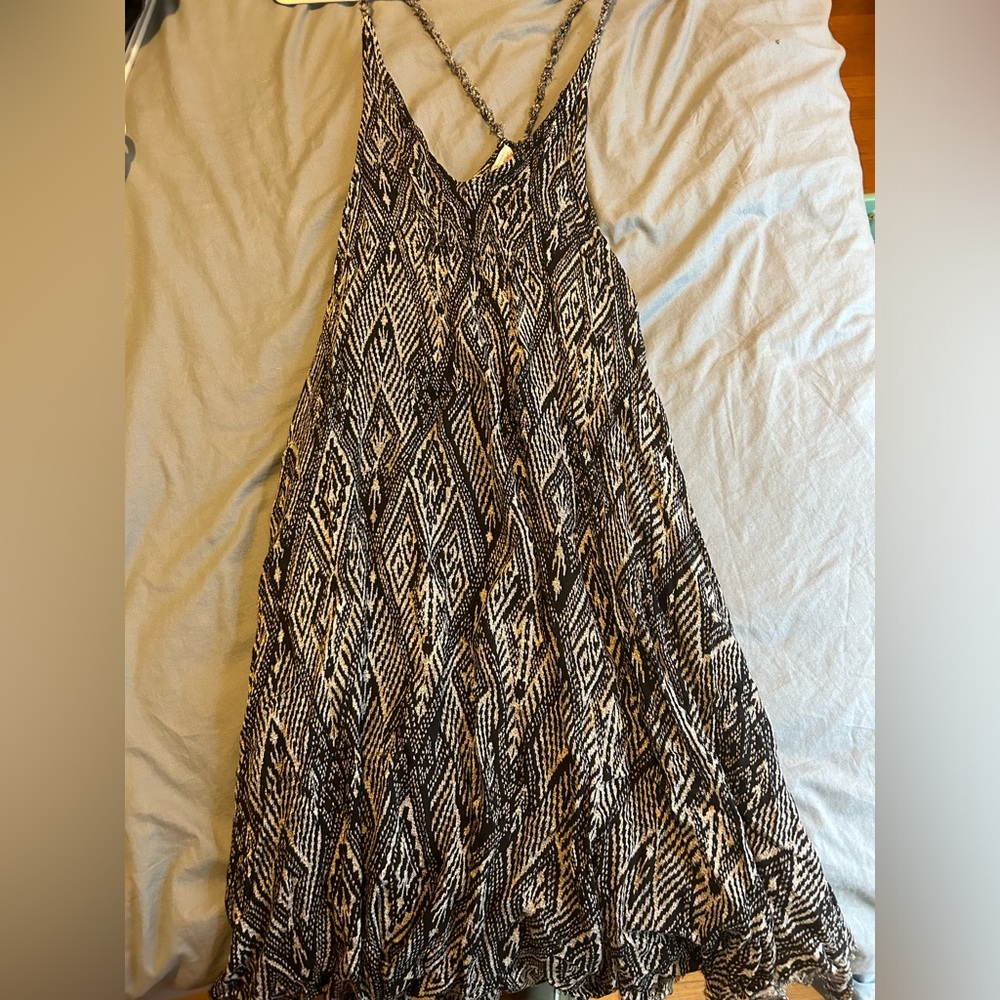 Intimately Free People Black White Midi Dress